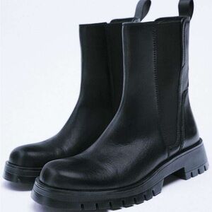 Zara Black Moto Boots